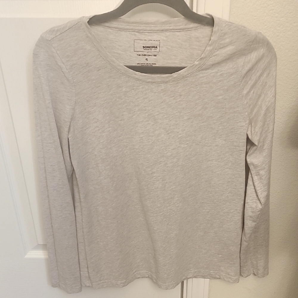 Sonoma Women's Gray Long Sleeve Top